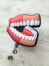 Gag Teeth Retractable Badge Reel