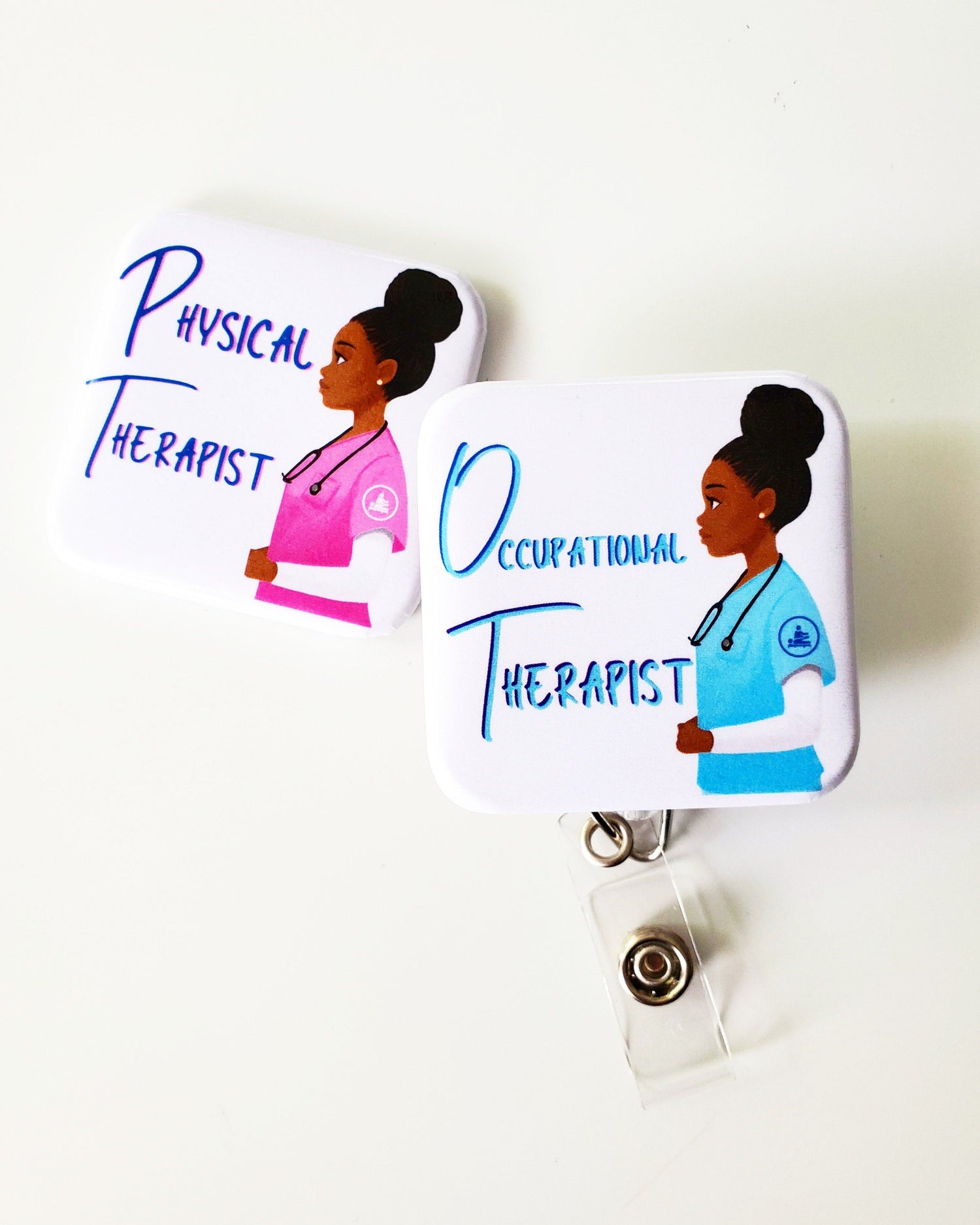 Physical /Occupational Therapy PT OT Retractable ID Badge Reel