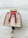 Anatomical Tooth Cross-Section Retractable Badge Reel