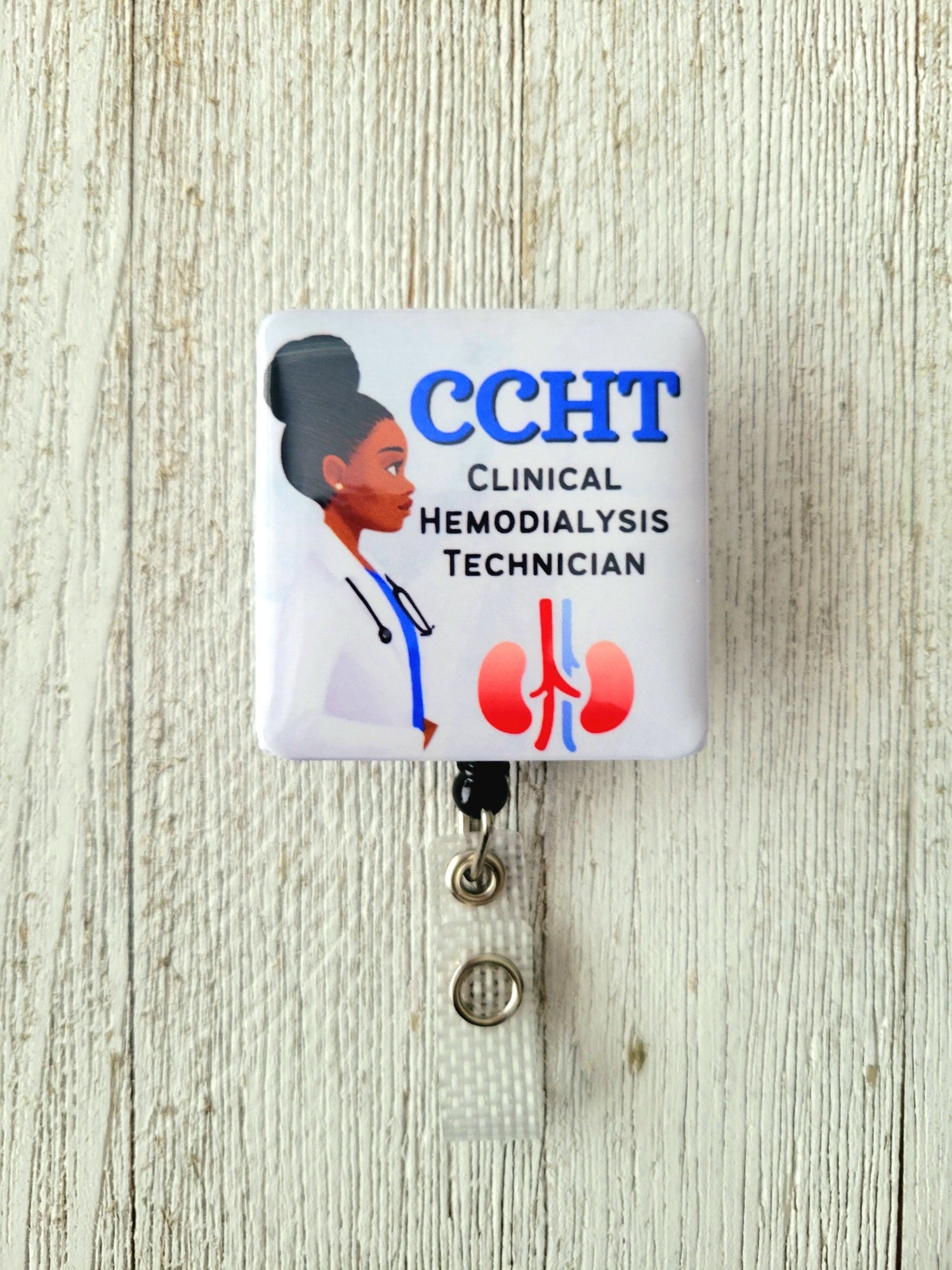 Clinical Hemodialysis Technician ID Badge Reel