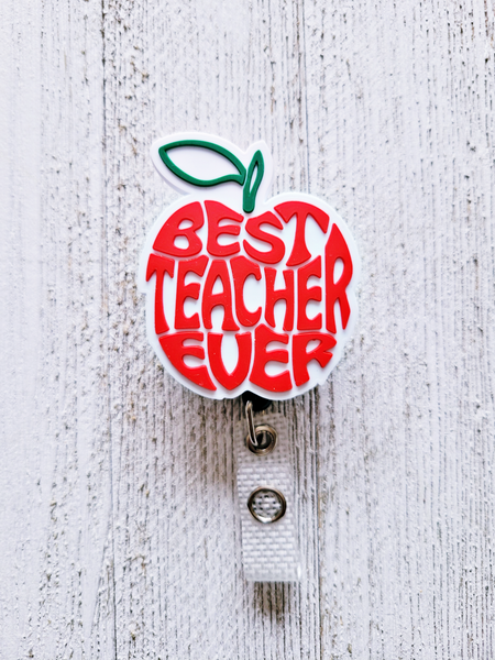 Best Teacher Ever badge silhouette