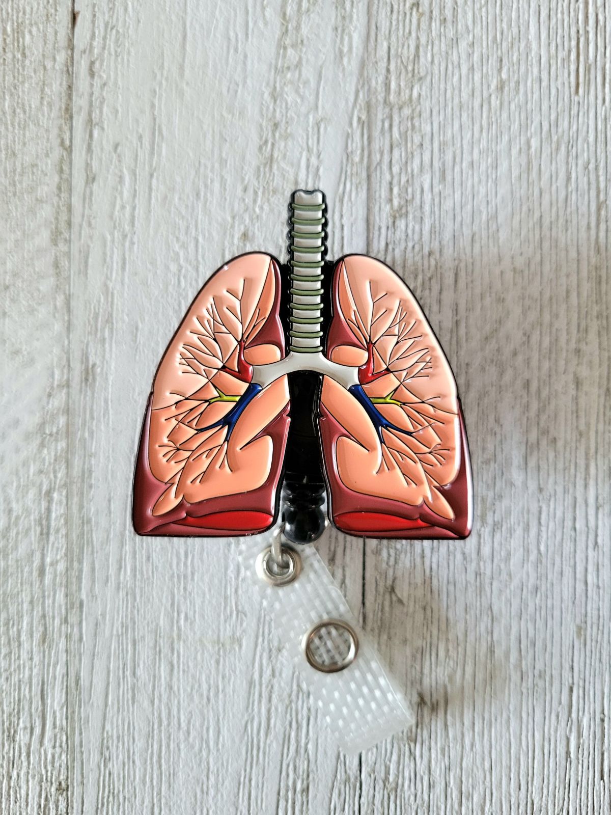 Anatomical Lungs Badge, Lungs Badge Holder