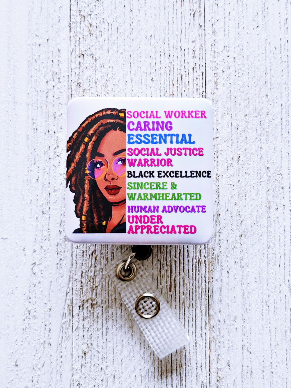 Social Worker Retractable Badge Reel